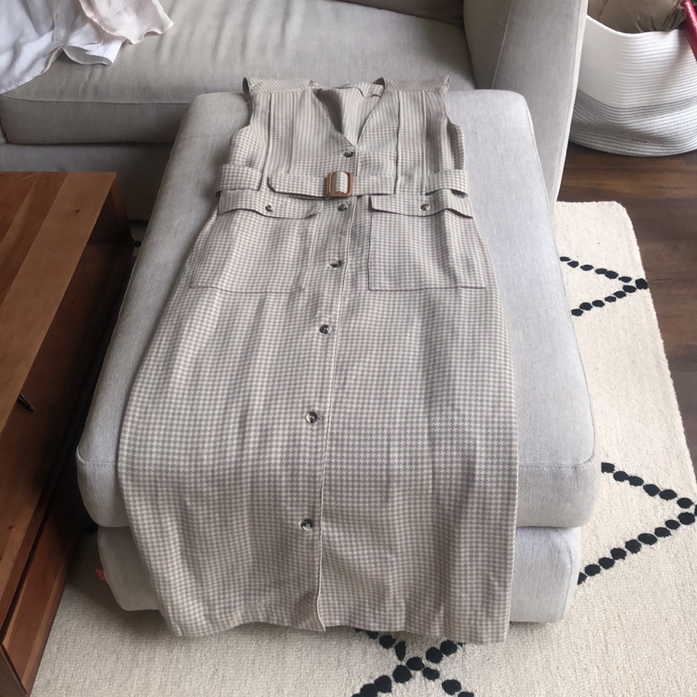 ✨Vintage Wool Houndstooth Sung Sport Dress Sz 10 ✨ - Picture 2 of 9